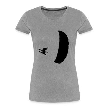 Speedflying / Speedriding /Speedgliding - Women's Premium Organic T-Shirt - heather grey - Front - Mia (176cm)