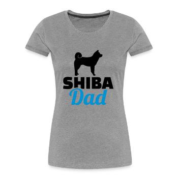 Shiba Inu - Women's Premium Organic T-Shirt - heather grey - Front - Mia (176cm)