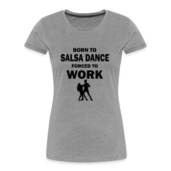 Dancing Dance Music - Women's Premium Organic T-Shirt - heather grey - Front - Mia (176cm)