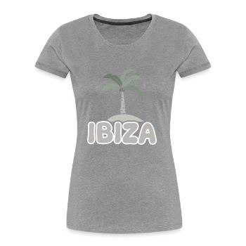 Ibiza Ibiza - Frauen Premium Bio T-Shirt - Grau meliert - Vorne - Mia (176cm)