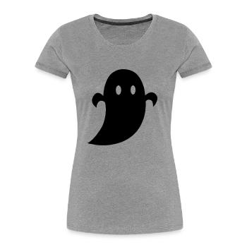 Geist - Frauen Premium Bio T-Shirt - Grau meliert - Vorne - Mia (176cm)