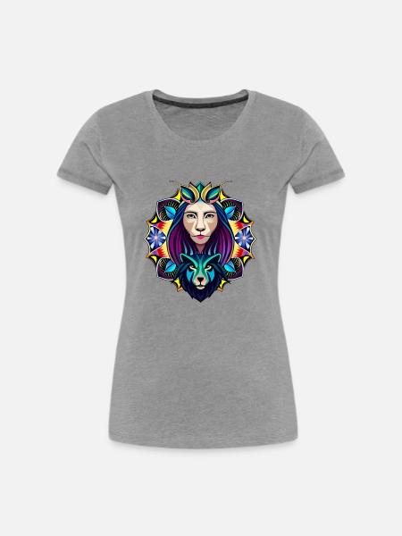 Mutter Natur - Frauen Premium Bio T-Shirt - Grau meliert