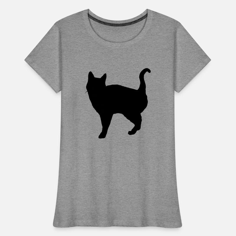 Vector Cat Silhouette Women's Premium Organic T-Shirt
