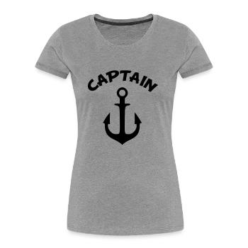 anker - Women's Premium Organic T-Shirt - heather grey - Front - Mia (176cm)