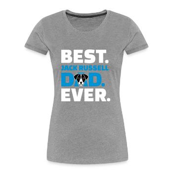 Jack Russell - Frauen Premium Bio T-Shirt - Grau meliert - Vorne - Mia (176cm)