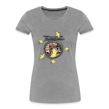 Canary birds - Women's Premium Organic T-Shirt - heather grey - Front - Mia (176cm)