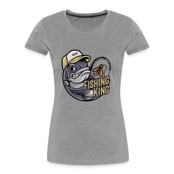 Barsch - Frauen Premium Bio T-Shirt - Grau meliert - Vorne - Mia (176cm)