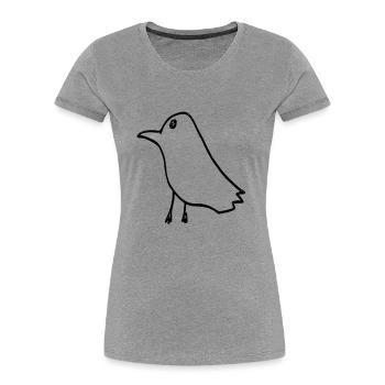 rabe - Frauen Premium Bio T-Shirt - Grau meliert - Vorne - Mia (176cm)