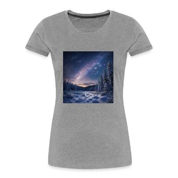 Shooting Stars Dreamlike Forest/Style shooting stars - Women's Premium Organic T-Shirt - heather grey - Front - Mia (176cm)