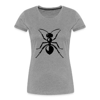 Ant - Women's Premium Organic T-Shirt - heather grey - Front - Mia (176cm)