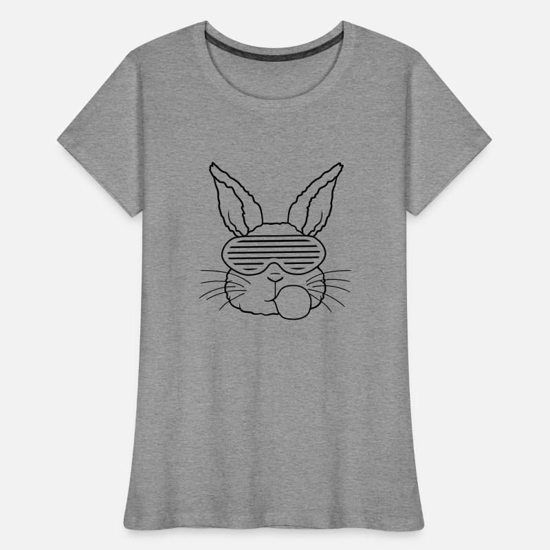 Rabbit chewing gum bubble cool Women's Premium Organic T-Shirt