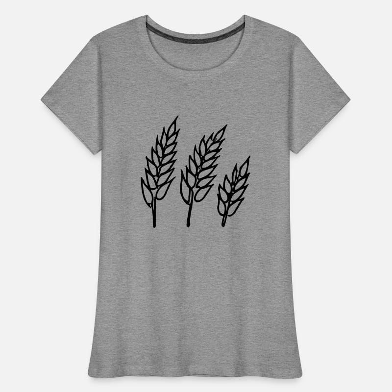 Weizen Illustration Brotbäcker Geschenkidee Frauen Premium Bio T-Shirt