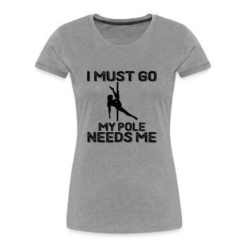 Dancing Dance Music - Women's Premium Organic T-Shirt - heather grey - Front - Mia (176cm)