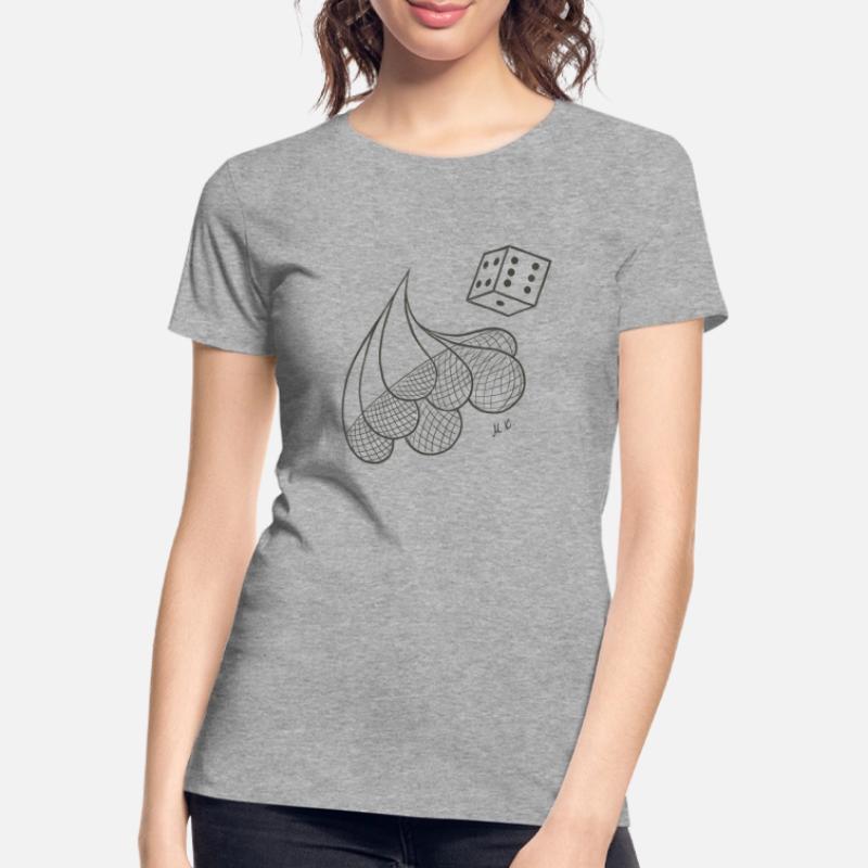 Creative patterned drops with game dice Women's Premium Organic T-Shirt