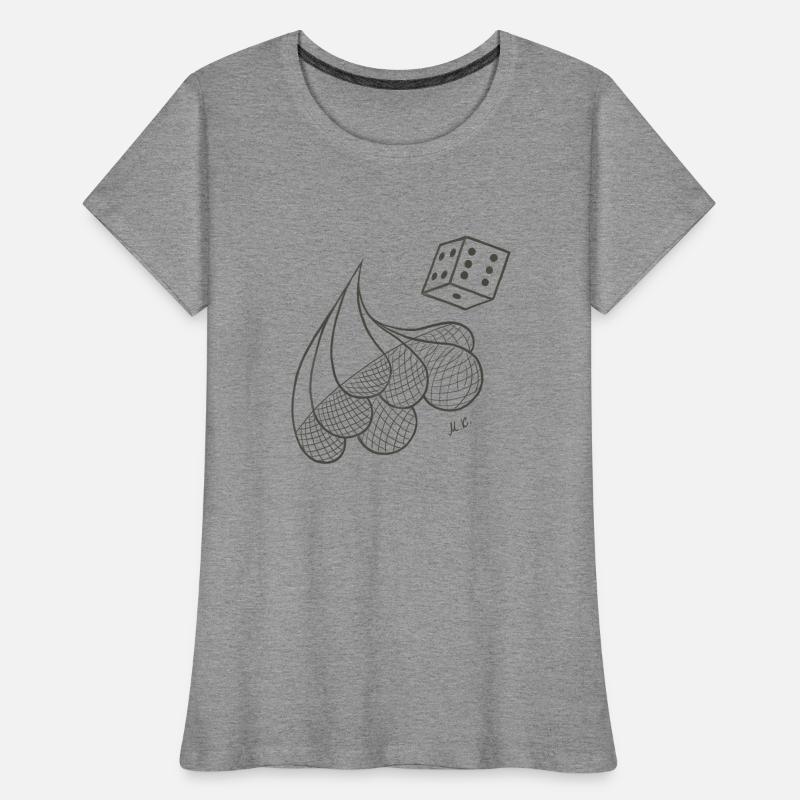 Creative patterned drops with game dice Women's Premium Organic T-Shirt
