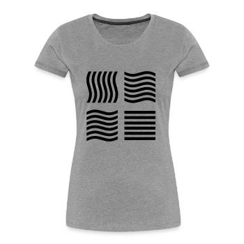 The Fifth Element - Frauen Premium Bio T-Shirt - Grau meliert - Vorne - Mia (176cm)