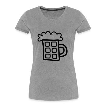Beer 1 - Women's Premium Organic T-Shirt - heather grey - Front - Mia (176cm)