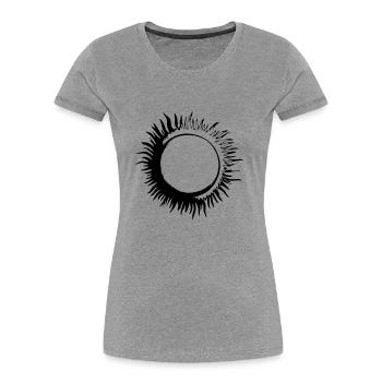 Sun Summer Watercolor Nature Beach Sky Vector - Women's Premium Organic T-Shirt - heather grey - Front - Mia (176cm)