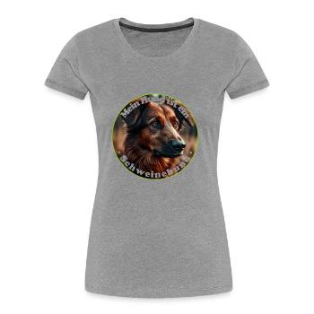 Unseren inneren Schweinehund zu besiegen - Frauen Premium Bio T-Shirt - Grau meliert - Vorne - Mia (176cm)