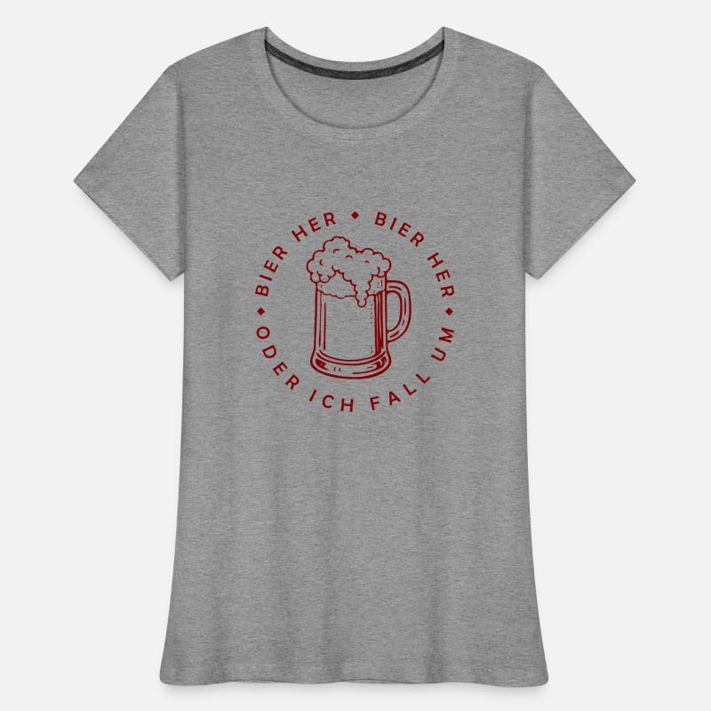 Bienen hier - Oder ich fall um! Frauen Premium Bio T-Shirt