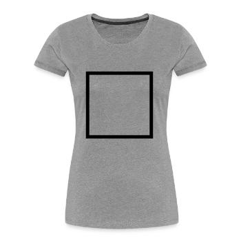 Carre (à personnaliser) - T-shirt bio Premium Femme - gris chiné - Devant - Mia (176cm)