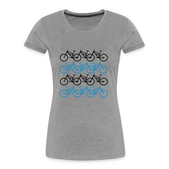 cycling - Women's Premium Organic T-Shirt - heather grey - Front - Mia (176cm)