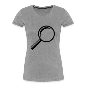 lupe___f1 - T-shirt bio Premium Femme - gris chiné - Devant - Mia (176cm)
