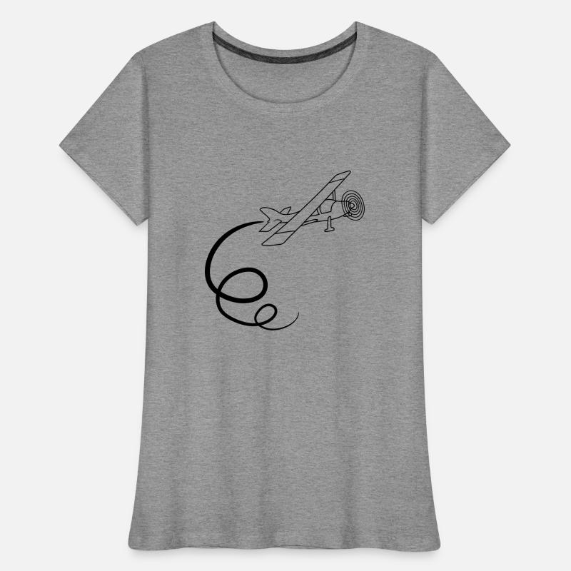 looping kunstflug kunstflieger propeller kleinflug Frauen Premium Bio T-Shirt