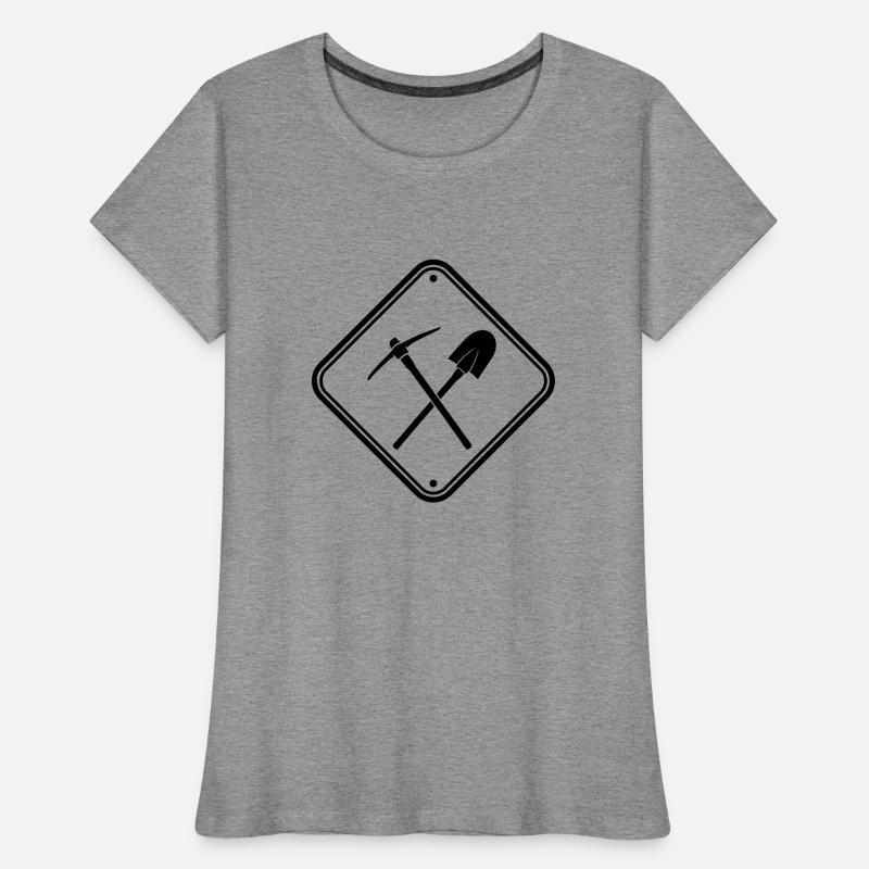 work shield danger caution danger warning note bla Women's Premium Organic T-Shirt
