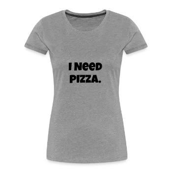 Lustige Sprüche - Frauen Premium Bio T-Shirt - Grau meliert - Vorne - Mia (176cm)