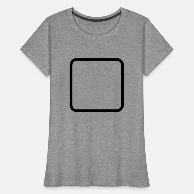 Square with round corners Template for editing Women's Premium Organic T-Shirt