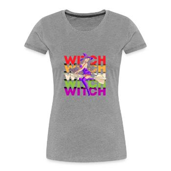 Hexerei Magie Hexen - Frauen Premium Bio T-Shirt - Grau meliert - Vorne - Mia (176cm)