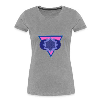 trianglecirclestar - Frauen Premium Bio T-Shirt - Grau meliert - Vorne - Mia (176cm)