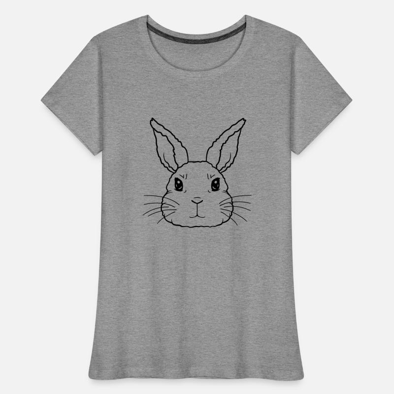 Visage mignon petit lapin T-shirt bio Premium Femme