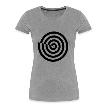Spirale - Frauen Premium Bio T-Shirt - Grau meliert - Vorne - Mia (176cm)