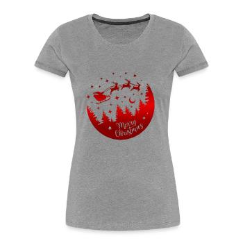 Frohe Weihnachten Weihnachten Weihnachten Urlaub Winter Santa Nordic - Frauen Premium Bio T-Shirt - Grau meliert - Vorne - Mia (176cm)