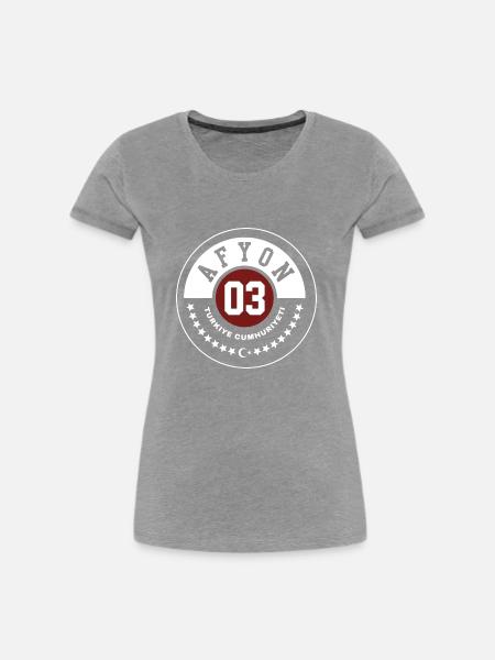 Afyon - Frauen Premium Bio T-Shirt - Grau meliert