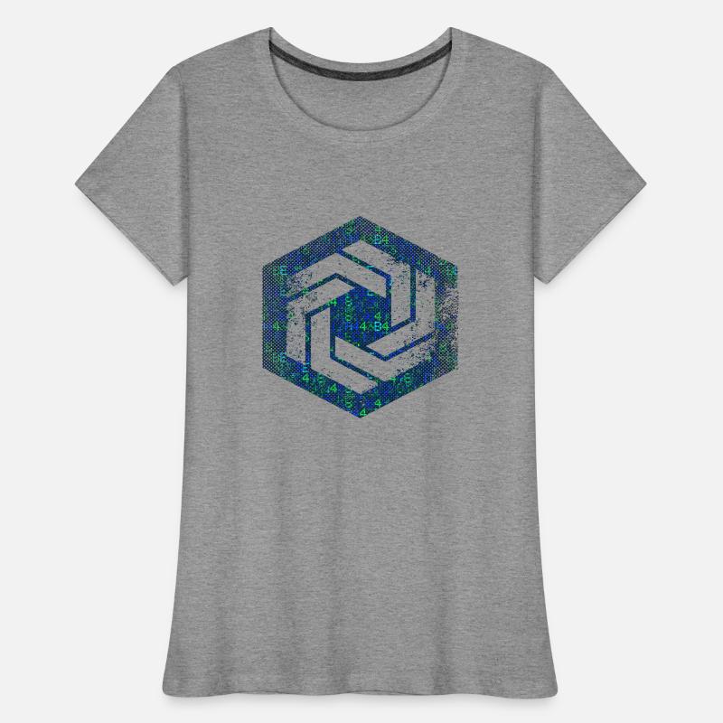 Codage géométrique du programmeur de programmation hexagonale T-shirt bio Premium Femme