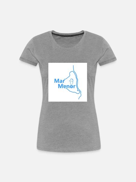 Mar Menor - Frauen Premium Bio T-Shirt - Grau meliert