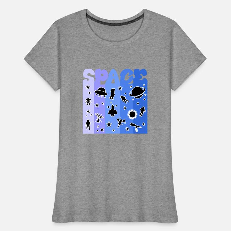 Espace, Astronaute, Espace, Espace T-shirt bio Premium Femme