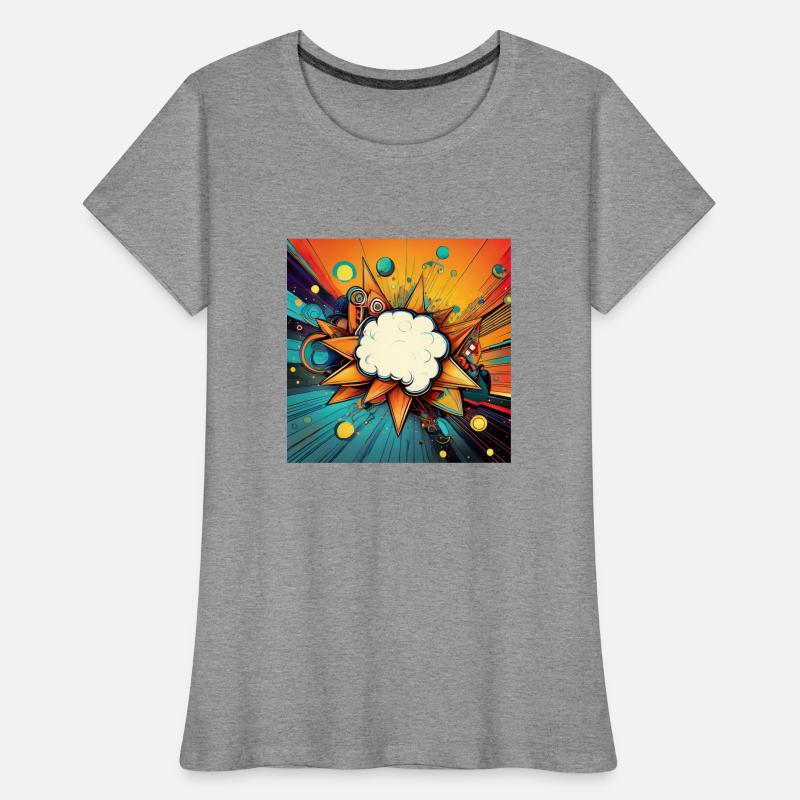 Vibrant Abstract Explosive Cloud Design Women's Premium Organic T-Shirt