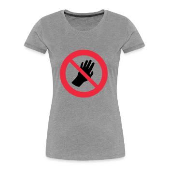 Transparent: Please don't touch me Autism Asperger - Women's Premium Organic T-Shirt - heather grey - Front - Mia (176cm)
