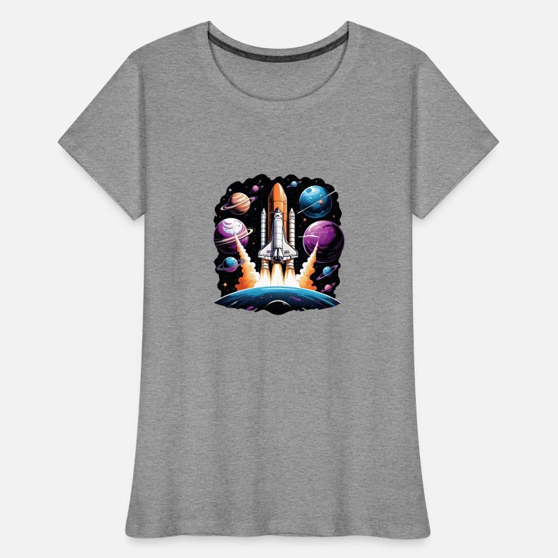 Rocket Astronaut Space Gift SpaceShuttle Women's Premium Organic T-Shirt