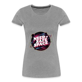 I need my safe space, free space - Women's Premium Organic T-Shirt - heather grey - Front - Mia (176cm)