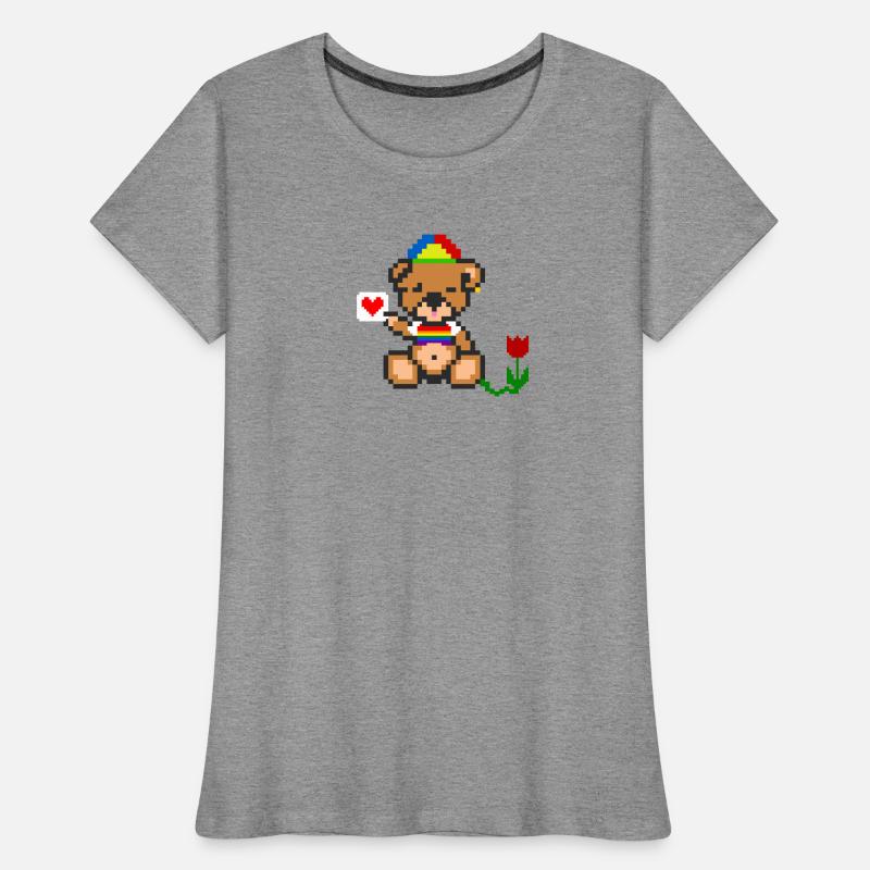 Pixel Bear Pride Women's Premium Organic T-Shirt