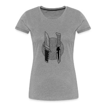 Knifes - Frauen Premium Bio T-Shirt - Grau meliert - Vorne - Mia (176cm)