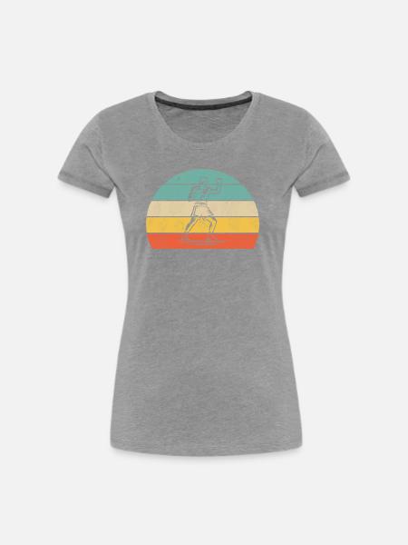 Boxer Boxkampf - Frauen Premium Bio T-Shirt - Grau meliert