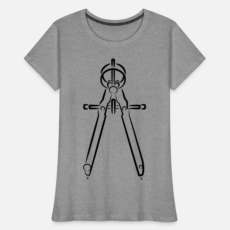 Compass Drawing Women's Premium Organic T-Shirt