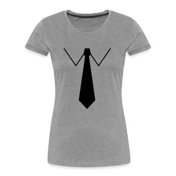 Karneval - Frauen Premium Bio T-Shirt - Grau meliert - Vorne - Mia (176cm)