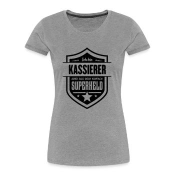 Super Kassierer - Frauen Premium Bio T-Shirt - Grau meliert - Vorne - Mia (176cm)